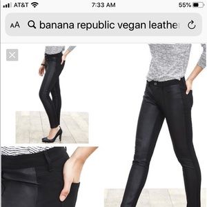 Banana Republic new vegan leather skinny pants